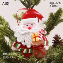 Christmas Soft Clay Gingerbread Man Santa Claus Hanging Pendants Merry Christmas Tree Decorations for Home Xmas Ornaments Gifts