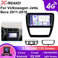 Android 12 for Volkswagen VW Jetta 6 Bora 2011-2018 Car radio Multimedia Video player GPS 4G 8Core navi Carplay HeadUnit BT Audio 8 core 4GB+64GB blue