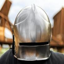 Viduramžių vokiškas saleto šalmas  Kovotojo riterio gotikinis saleto šalmas  Helovino kostiumas