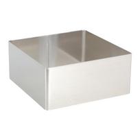 Nerūdijančio plieno kvadratiniai pyrago žiedai Pyragų dekoravimo įrankis Nelipnus konditerinis formelis Moso formelė Kvadratiniai pyrago žiedai Patvarūs 10 inches diagonally white