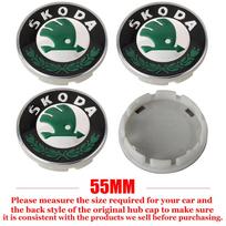 4pcs 55mm/65mm Car Styling Wheel Center Cap Hub Covers Badge Accessories For Skoda Rapid Kamiq Vrs iV A5 A7 A2 Superb 3 Fabia 2