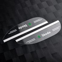 2pcs Car Side Rear View Mirror Rain Eyebrow Visor Auto Accessorie For Skoda A5 A4 Roomster Yeti Superb Fabia Rapid Octavia 2 A7