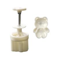 Bear Shaped Pastry Press Mold Small Bear Cookie Cutter Hand Press Mold for Baking Cake Decoration Fondant Dough Tool One Size balta