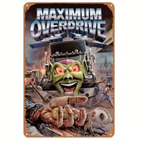 Maximum Overdrive Vintage Metal Sign  Weather Resistance    Vintage Horror Movie Inspired Wall Art with Demon Truck Design Fo 20x30cm