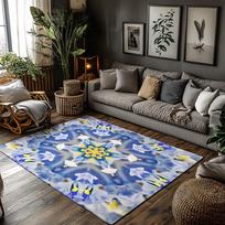 Tuniu Colorful Floral Abstract Carpet Rug Mat for Living Room Bedroom Kitchen Pad 50x80cm