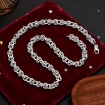 Naujas Originalus 925 svaras sterlingų sidabro klasikinis 8MM apskritimo grandinėlių vėrinys vyrams Madingi universalūs papuošalai vestuvių vakarėliui Šventės dovana 60cm black