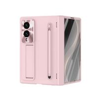 For Samsung Galaxy Z Fold 8 Fold 8 wide phone case with hidden stand, integrated pen slot, with high-definition film Galaxy Z Fold 8 rožinė