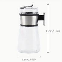 Glass Cooking Seasoning Bottle Press-Type Salt Control Bottle Kitchen Household Seasoning Can Sealed Salt Jar Barbecue Bottle