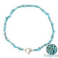 Healing Bohemian Gem Gravel Natural Semi-precious Stone Necklace Women's Fashion Necklace Jewelry Collares Para Mujer Female