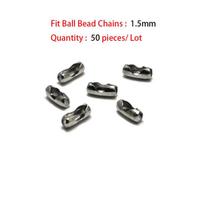 1-5Meter Stainless Steel Ball Bead Chain Bulk Ball Chain Connector Clasp for Bracelet Necklace Diy Jewelry Making Accessories