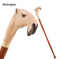 Yellow Red Camel Wooden Fashion Stick Decorative Vampire Cospaly Party Wood Cane Mace Wand Crosier 94cm  Performance Stage Cane