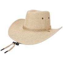 Linen Western Cowboy Hat Wide Brim Beach Sunscreen Cap Simple Summer Sun Hat  Travel juoda