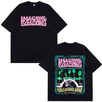 Imagine Dragons Loom World Tour Merch T-shirt Man Woman Fashion Retro Y2K T-shirt Summer Loose Casual Aesthetic Trendy Top S