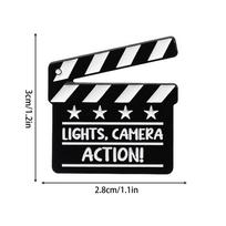Film Pins Creative Movie Scene Clapper Board Pin You Are The Main Character Clapperboard Alloy Brooch Bag Lapel Badge Gifts