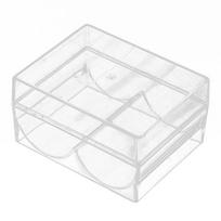 New High-quality Poker Chips Box Set Texas 40Pcs Chip Box Acrylic Transparent Portable B accarat Tray Casinos Poker Chip Rack skaidri