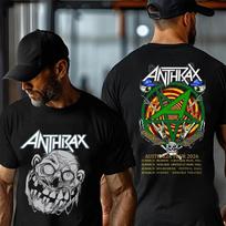 2sided Anthrax Band Tour Australia 2026 T-shirt Unisex T-Shirt XL