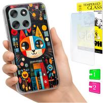 Etui Do Motorola Moto G56 Obudowa Foto Case Plecki Grafika Kot + Szkło
