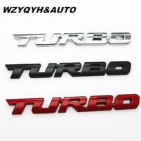 3D Automobilio Emblemos Lipdukas TURBO METALINIS RADIATORIAUS GROTELIŲ Galinio Bagažo Automobilio Ženklelis i juoda