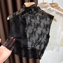 Fashion Lace Floral Fake Collar Detachable Gauzy False Collar All-match Slim Lace Tanks Women XXL