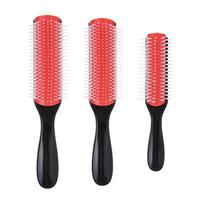 Professional Detangling Brush for Curly Hair Volumizing Cushion Brush 3 Sizes 9-Row Nylon Pins Curl Shaping and Separating Comb One Size