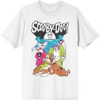 Scooby-Doo Shaggy and Scooby with Monsters White T-Shirt S balta