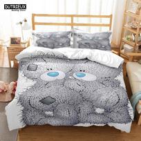 Mielas Meškiukas - Spausdinti Antklodžių Patalynės Komplektai: Minkštas, patogus ir pritaikomas visų dydžių vaikams EU Single(135*200cm)3pcs