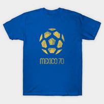 Men Black Print T-shirt Mexico 70 World Cup No-Cut Transfer Paper Print Cotton Tshirt XL karališkos mėlynos spalvos