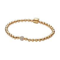 Pandora Inkrustuotas Karoliukas Dizainas Kubinio Cirkonio Apyrankė Moteriška apyrankė Auksinė 568342C01 Box,19