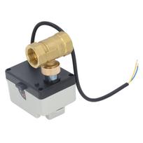 Paprastai uždarytas motorizuotas rutulinis vožtuvas IP54 Žalvarinis korpusas ABS korpusas 2 krypties elektrinis rutulinis vožtuvas DC12‑24V DN20 3 4 colio