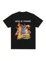 Bulk Food Cat Meme Graphic T-Shirt Men's Clothing Retro Hip Hop Short Sleeve T-Shirt Casual T-Shirt S įvairiaspalvis