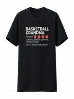 Wounisex Basketball Grandma Definition Grandson S Largest Fan T Shirt Black 2XL Vintage Washed Unisex Stylish Fashion Graphic S įvairiaspalvis