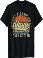 Yaya Like A Grandma Only Cooler Mother's Day Yaya T-Shirt S įvairiaspalvis