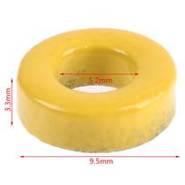 NEW 5PCS T37-6 Iron powder cores 9.5*5.2*3.3mm AL=3.0nH/N2 8.5uo Iron dust core Ferrite Toroid Core Coating yellow gray
