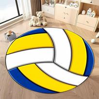 Free shipping! Round Volleyball Design Rug for Sports Enthusiasts' Rooms round carpet for home sofa bedroom, gift Diameter -60cm
