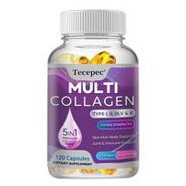 Daugkolageno maisto papildas, su galvijų kolageno peptidais, 120 minkštų kapsulių buteliuke 120 Capsules
