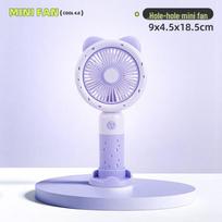 Cartoon Handheld Mini Portable USB Fan violetinė