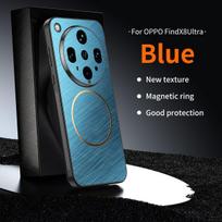 For OPPO Find X8 X8 Pro X8 Ultra Luxury Gold Wire Textured Coil Magnetic All-Inclusive Dropproof Phone Case For Find X8 mėlyna