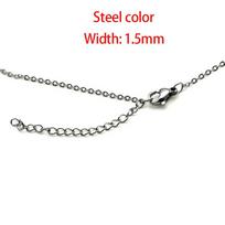 5Pcs/lot Pvd Plated Stainless Steel Link Chains Necklaces Cuban Cross Chains Accessories for DIY Jewelry Making Bulk Wholesale 40 with 5cm