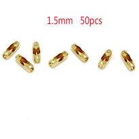 3 Meter 1.5 2.4 3.2 mm Gold Plated Beaded Ball Stainless Steel Bulk Ball Bead Chains For DIY Necklace Jewelry Making Accessories