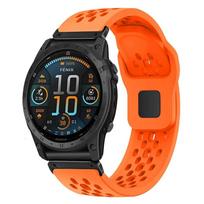20 22 26mm For Garmin Fenix 8 51mm 7X 7 Pro Fenix 6X 6 5X 5Plus Tactix 7 Quick Fit Sports Silicone Band Forerunner 965 945 Strap QuickFit 26mm &Black oranžinė