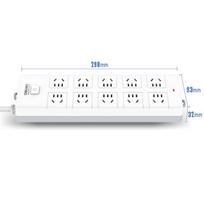 Deli 5-Meter 10-Outlet Extension Cord with Master Switch 250V