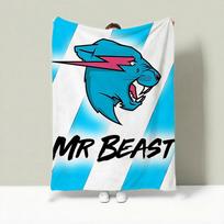 Įžymybė M-MrBeast Mesti lengvas 240g flanelės pledas minkštas draugiškas odai vasaros vėsinimui 75cmx90cm