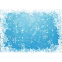 2D Blue Ice Snowflake Backdrop for Indoor Outdoor Winter Party 47.2x31.5inch/120*80cm white