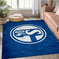 Schalke 04 Football Field Outline Rug, Anti-Slip Floor Mat with Official S04 Crest Print, Sports Decor Carpet for Fan Cave & Bedroom 40x60cm( 15x23in )
