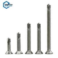 Jin Gu Lao 410 Stainless Steel Phillips Flat Head Self-Tapping Screw ST3.5x25mm (300 Pcs)