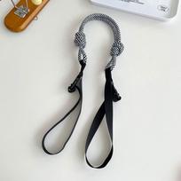 Knitted Small Bag Extension Belt Nylon Strap Wrist Bag Colorful Pull Button Case Shoulder Strap Korean Fashion Bag