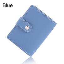 26 Card Slots RFID Blocking PU Leather Women Credit Card Wallet Fashion Cute Cards Holder Wallet For Cards Cardholder Slim mėlyna