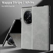 For OPPO Find N6 Case Luxury PU Leather Skin Protective Back Cover Case For OPPO Find N6 N 6 Full Cover Phone Shell housing OPPO Find N6 pilka spalva