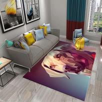 Animal Dog Carpet Abstract Geometric Puppy Rug Pet Wildlife Rugs for Adults Teens Kids Bedroom Living Room Large Area Floor Mat 40x60cm 16x24 inch