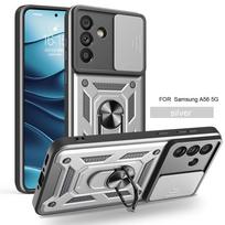 Skirta Samsung Galaxy A73 A72 A71 A56 A55 A54 A53 A52 A51 Šarvuotas Apsauginis Dangtelis Su Magnetiniu Žiedu Telefono Dėklas Kameros Apsauga Galaxy A54 sidabras